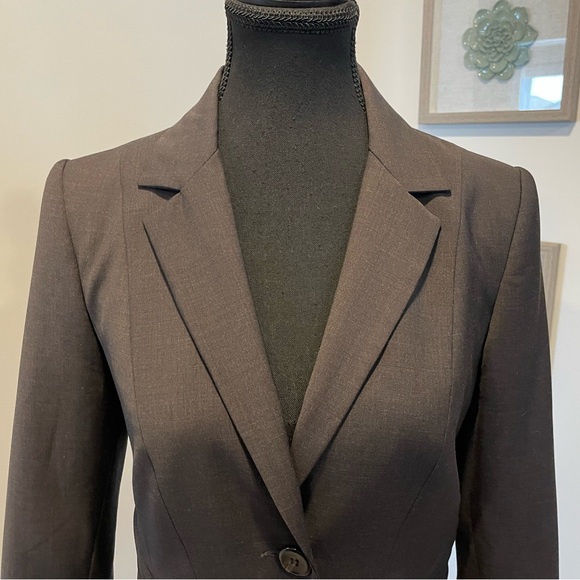 Le Chateau Charcoal Women's Tailored Wool Blazer EUC - Picture 5 of 15